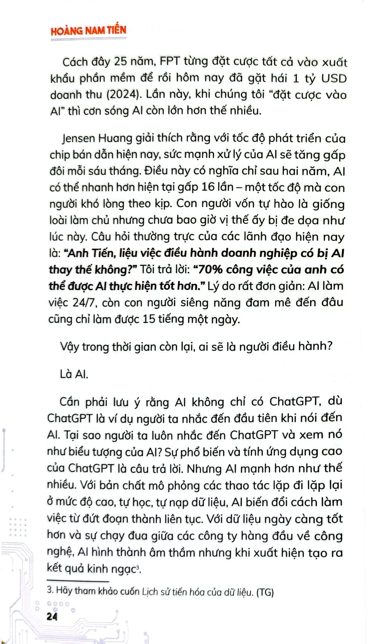 Ứng Dụng Ai Vào Doanh Nghiệp: Những Bài Giảng Của Giáo Tiến Về Nhân Tố Thay Đổi Cuộc Chơi Trong Kỉ Nguyên Mới - Hoàng Nam Tiến