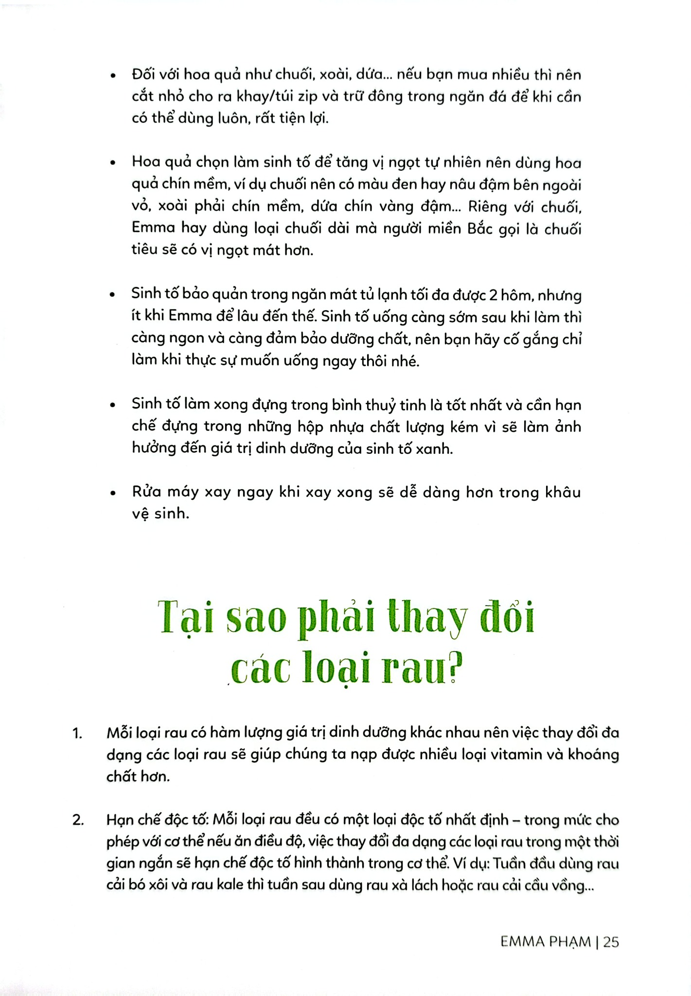Combo 2 Quyển Green Smoothies - Giảm Cân, Làm Đẹp Da, Tăng Cường Sức Đề Kháng Với 7 Ngày Uống Sinh Tố Xanh + Eat Clean - Ăn Sạch Sống Khỏe - Emma Phạm