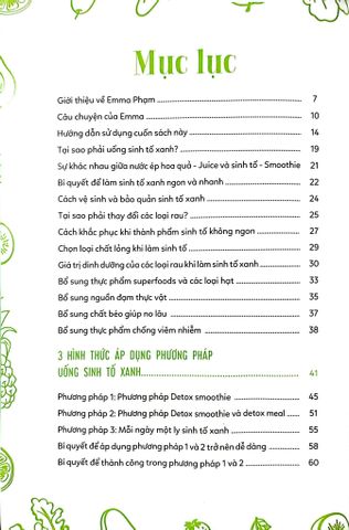  Combo 2 Quyển Green Smoothies - Giảm Cân, Làm Đẹp Da, Tăng Cường Sức Đề Kháng Với 7 Ngày Uống Sinh Tố Xanh + Eat Clean - Ăn Sạch Sống Khỏe - Emma Phạm 