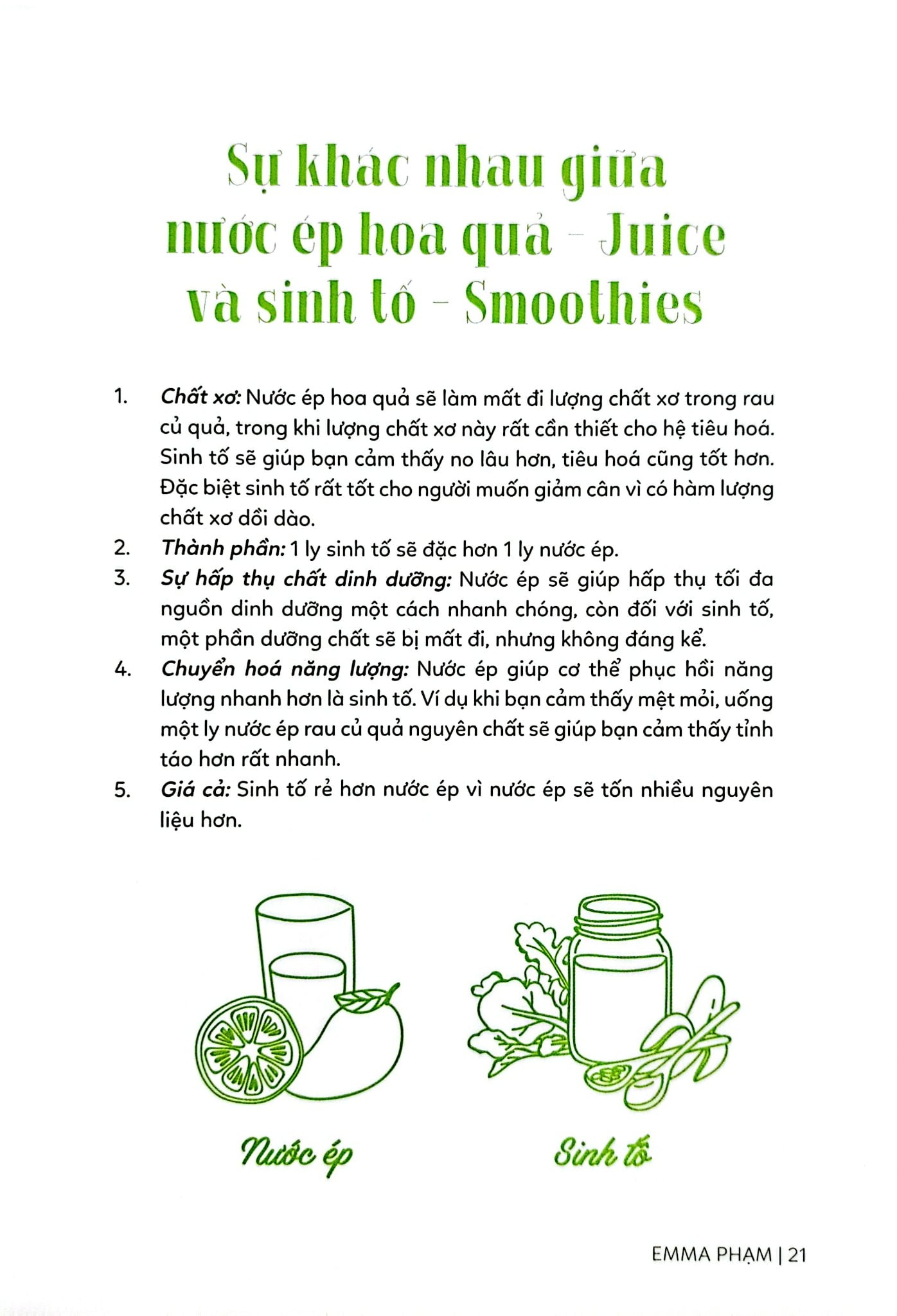 Combo 2 Quyển Green Smoothies - Giảm Cân, Làm Đẹp Da, Tăng Cường Sức Đề Kháng Với 7 Ngày Uống Sinh Tố Xanh + Eat Clean - Ăn Sạch Sống Khỏe - Emma Phạm