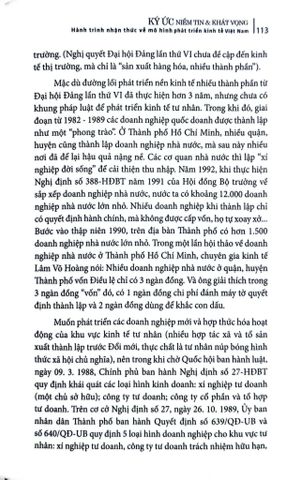  Ký ức niềm tin và khát vọng - Hành trình nhận thức về mô hình phát triển kinh tế Việt Nam - TS. Trần Du Lịch 