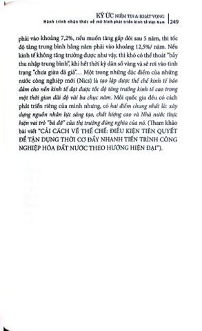  Ký ức niềm tin và khát vọng - Hành trình nhận thức về mô hình phát triển kinh tế Việt Nam - TS. Trần Du Lịch 