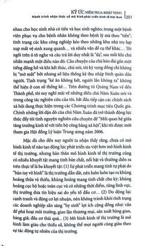  Ký ức niềm tin và khát vọng - Hành trình nhận thức về mô hình phát triển kinh tế Việt Nam - TS. Trần Du Lịch 