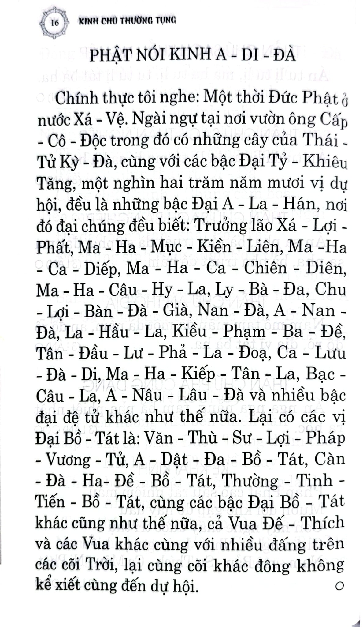 Kinh Chú Thường Tụng - Giáo Hội Phật Giáo Việt Nam