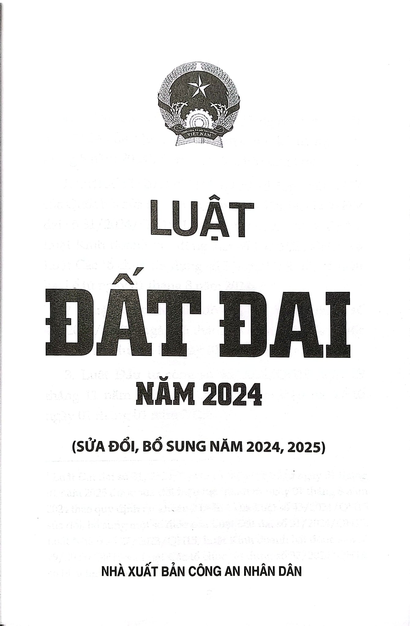 Luật Đất Đai Năm 2024 ( Sửa Đổi Bổ Sung 2024, 2025) - Xuất Bản 2026