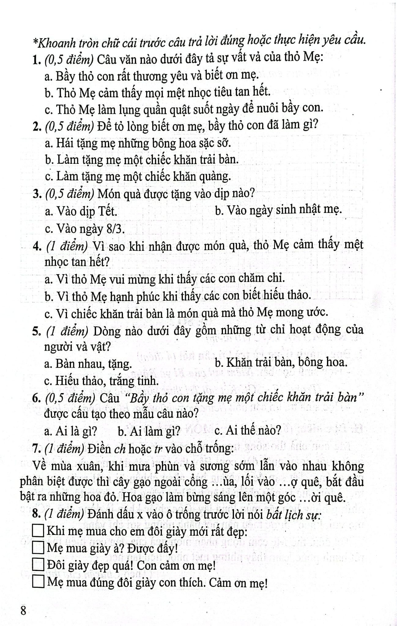 Bộ Đề Kiểm Tra Môn Tiếng Việt Lớp 2 (Bám Sát Sgk Kết Nối Tri Thức Với Cuộc Sống) - Lê Thị Nương