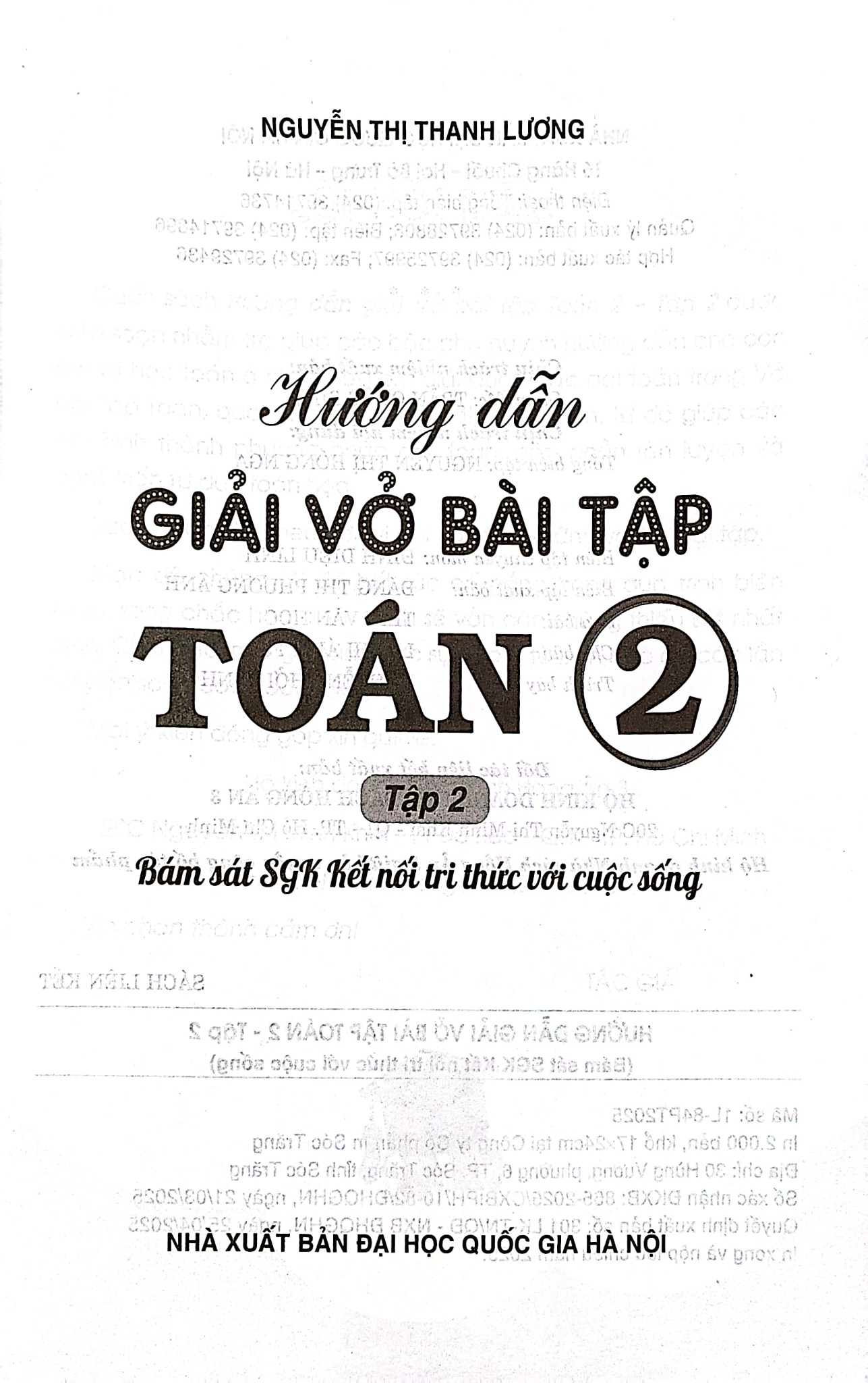 Hướng Dẫn Giải Vở Bài Tập Toán 2 Tập 2 (Bám Sát Sgk Kết Nối Tri Thức Với Cuộc Sống) - Nguyễn Thị Thanh Lương