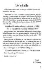 Bài Giảng Và Hướng Dẫn Học Toán 2 - Tập 2 (Bám Sát Sgk Kết Nối Tri Thức Với Cuộc Sống) - Lê Thị Nương