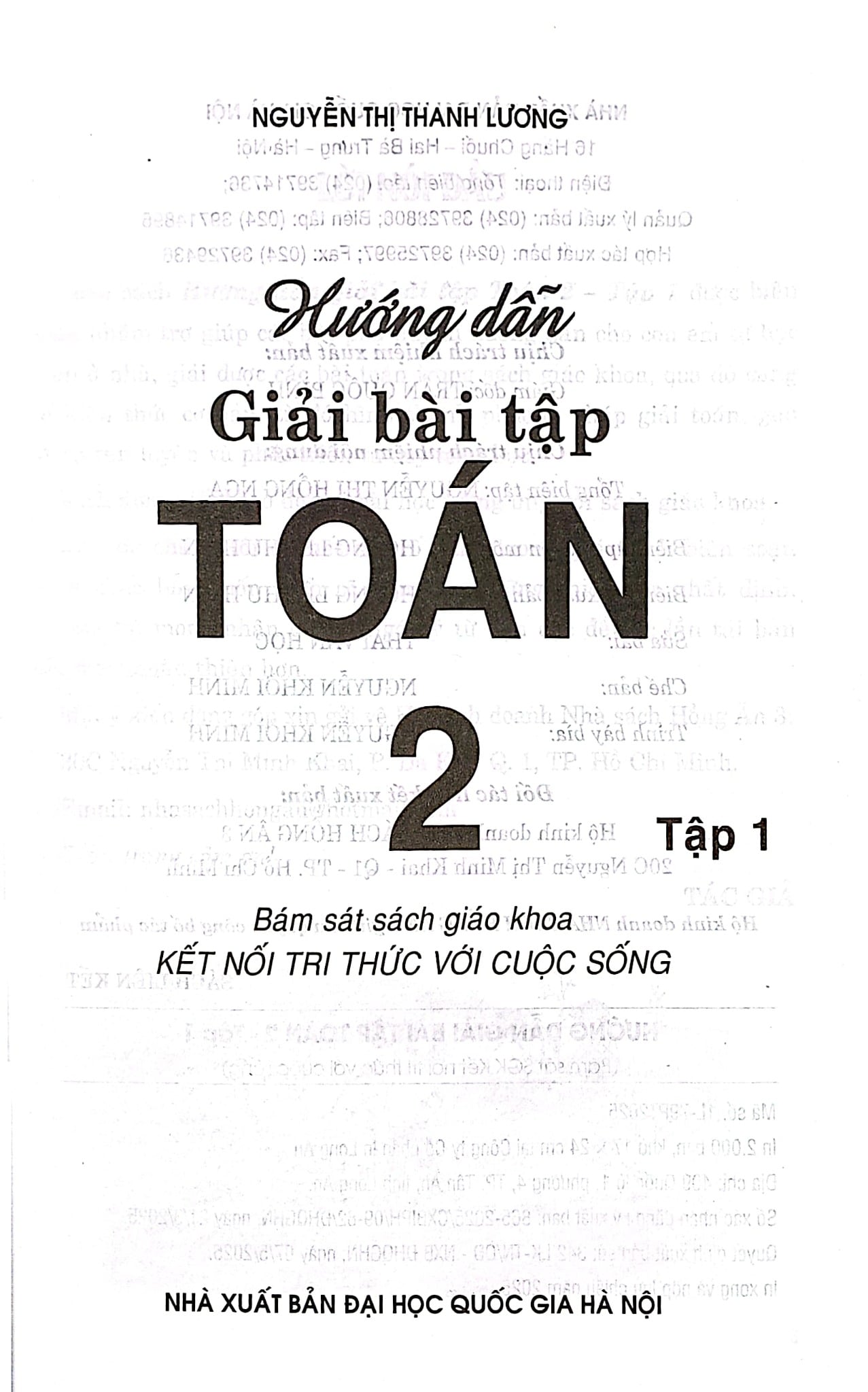 Hướng Dẫn Giải Bài Tập Toán 2 Tập 1 (Bám Sát Sgk Kết Nối Tri Thức Với Cuộc Sống) - Nguyễn Thị Thanh Lương