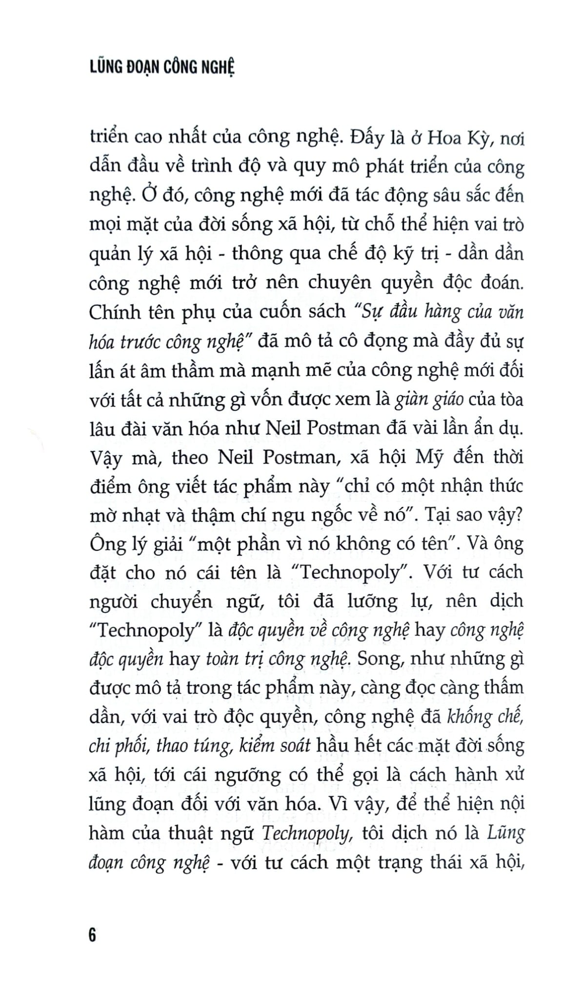 Lũng Đoạn Công Nghệ - Neil Postman