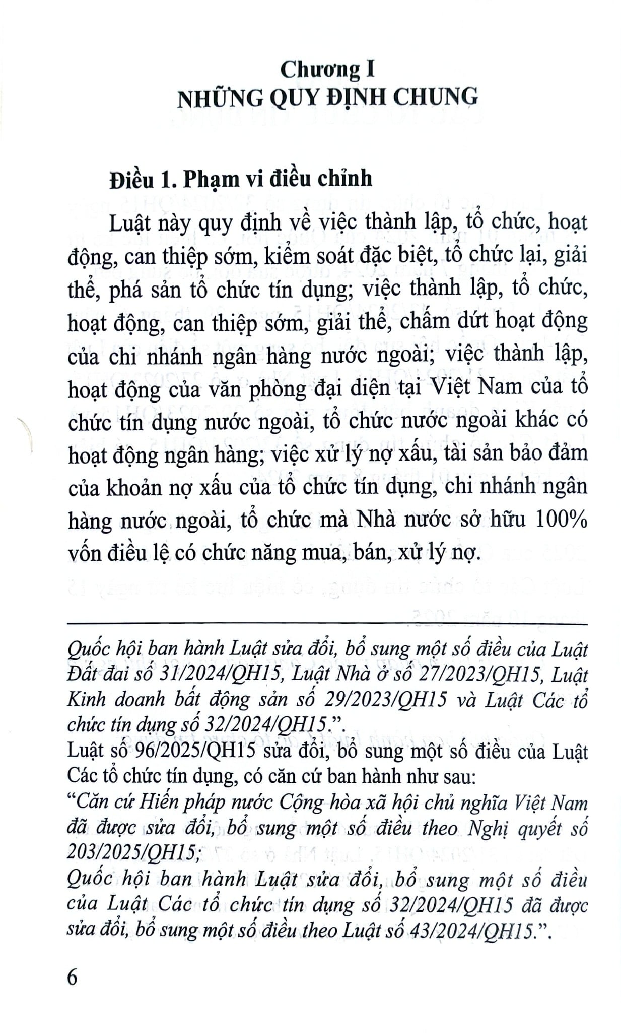 Luật Các Tổ Chức Tín Dụng Năm 2024 ( Sửa Đổi, Bổ Sung Năm 2024,2025) (NXBLĐ) - Quốc Hội