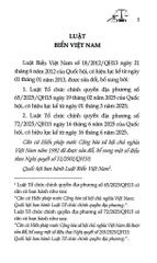 Luật Biển Việt Nam ( Sửa Đổi, Bổ Sung Năm 2025) (NXBLĐ) - Quốc Hội