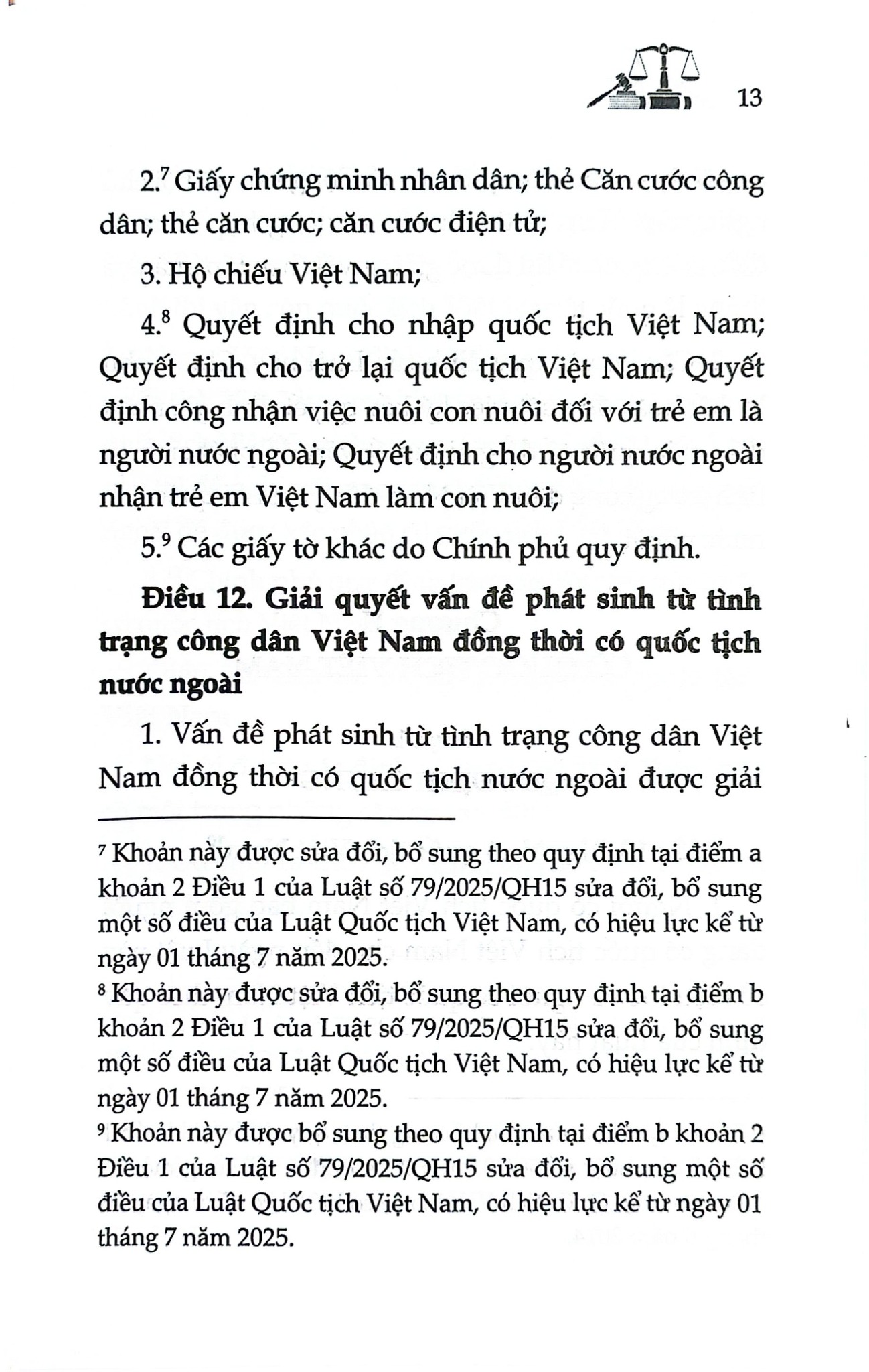 Luật Quốc Tịch Việt Nam Năm 2008  (Sửa Đổi, Bổ Sung Năm 2014, 2025 ) (NXBLĐ) - Quốc Hội