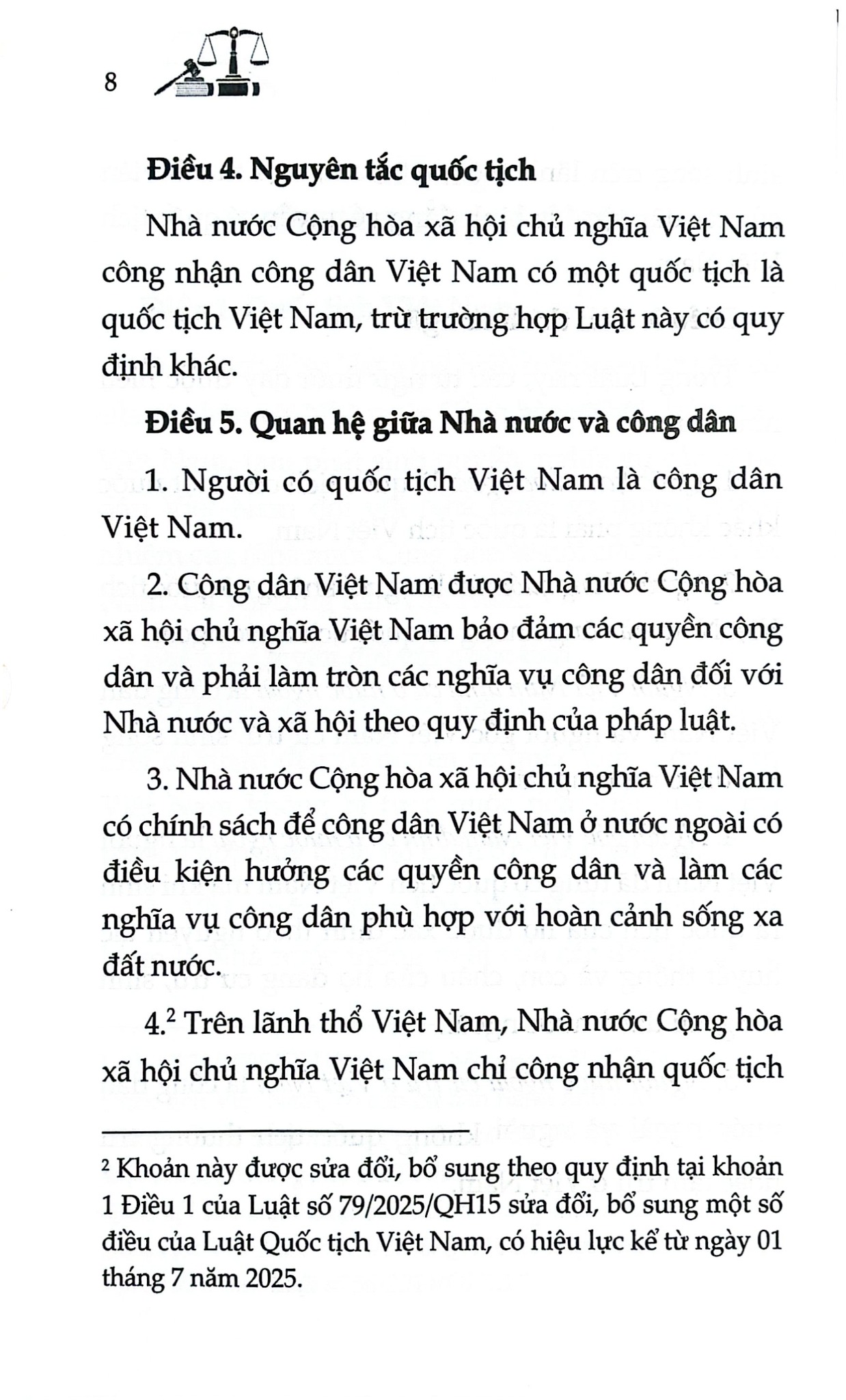 Luật Quốc Tịch Việt Nam Năm 2008  (Sửa Đổi, Bổ Sung Năm 2014, 2025 ) (NXBLĐ) - Quốc Hội