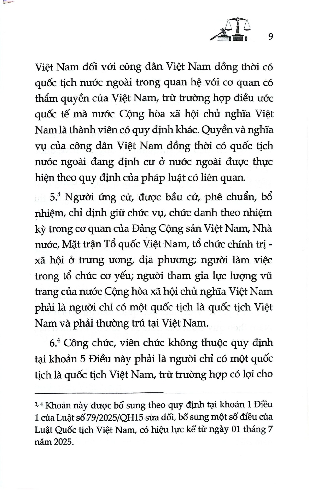 Luật Quốc Tịch Việt Nam Năm 2008  (Sửa Đổi, Bổ Sung Năm 2014, 2025 ) (NXBLĐ) - Quốc Hội