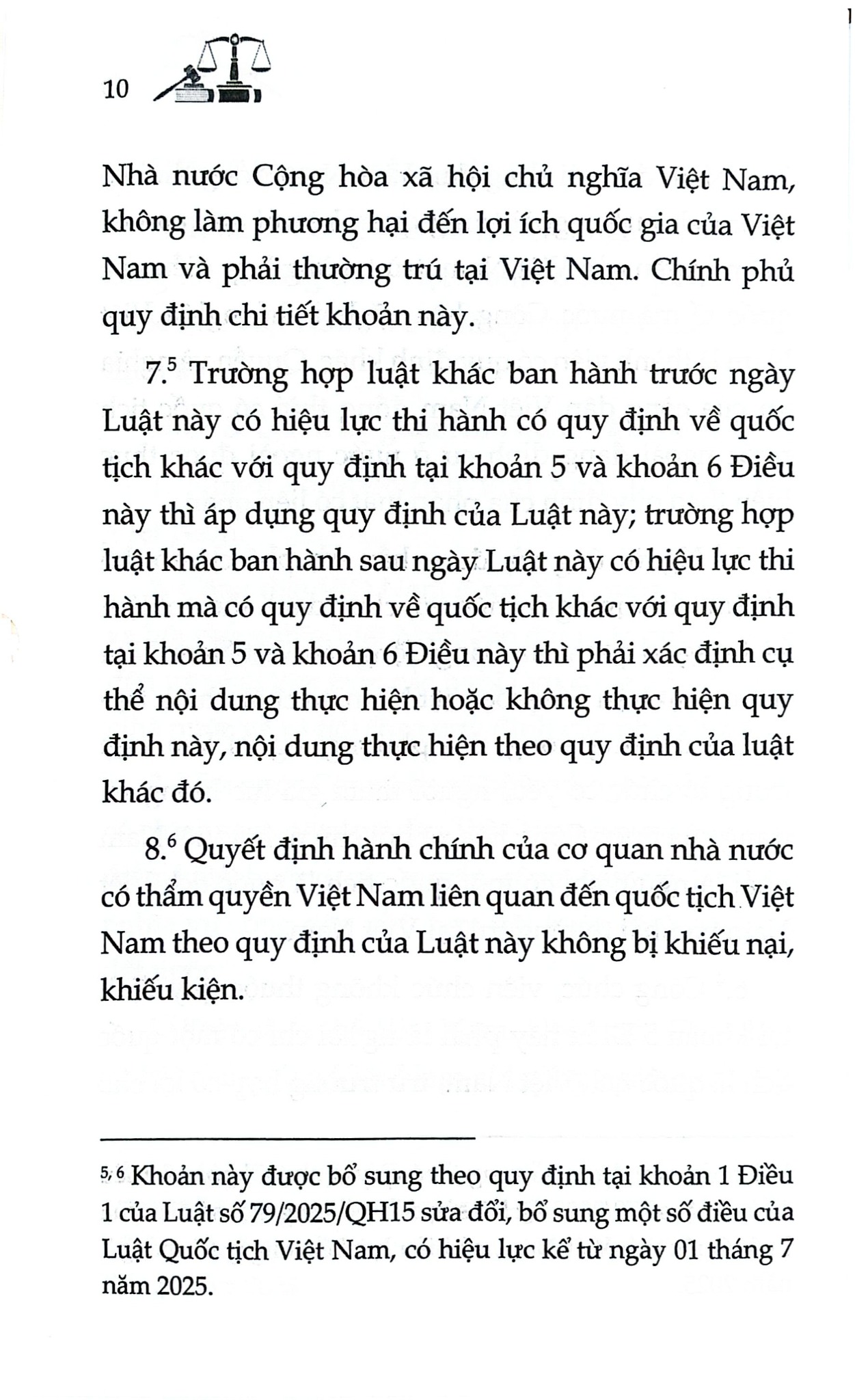 Luật Quốc Tịch Việt Nam Năm 2008  (Sửa Đổi, Bổ Sung Năm 2014, 2025 ) (NXBLĐ) - Quốc Hội
