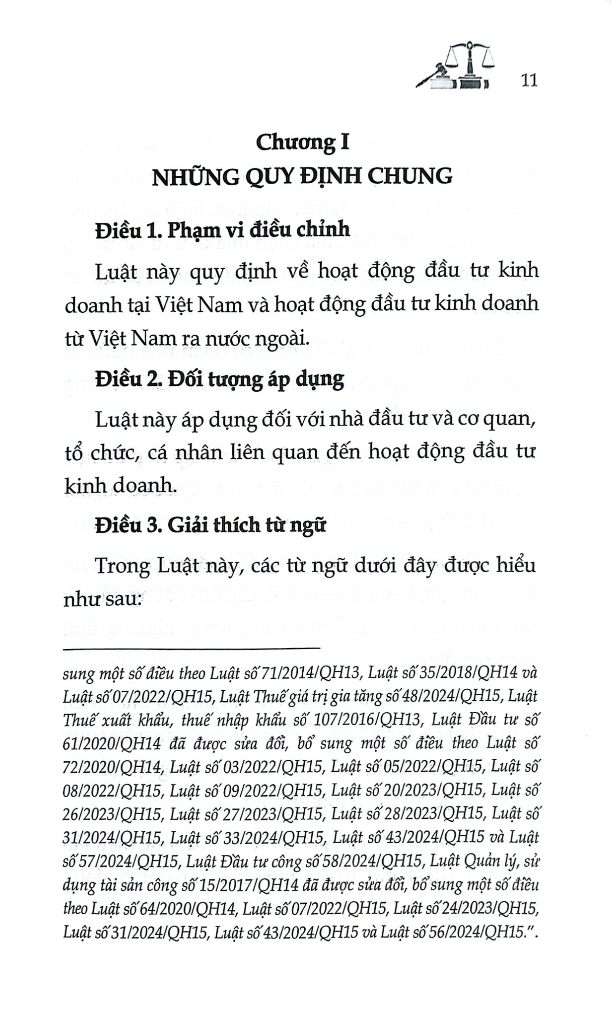 Luật Đầu Tư Năm 2020 ( Sửa Đổi, Bổ Sung Năm 2020,2022,2023,2024,2025) (DH) - Quốc Hội