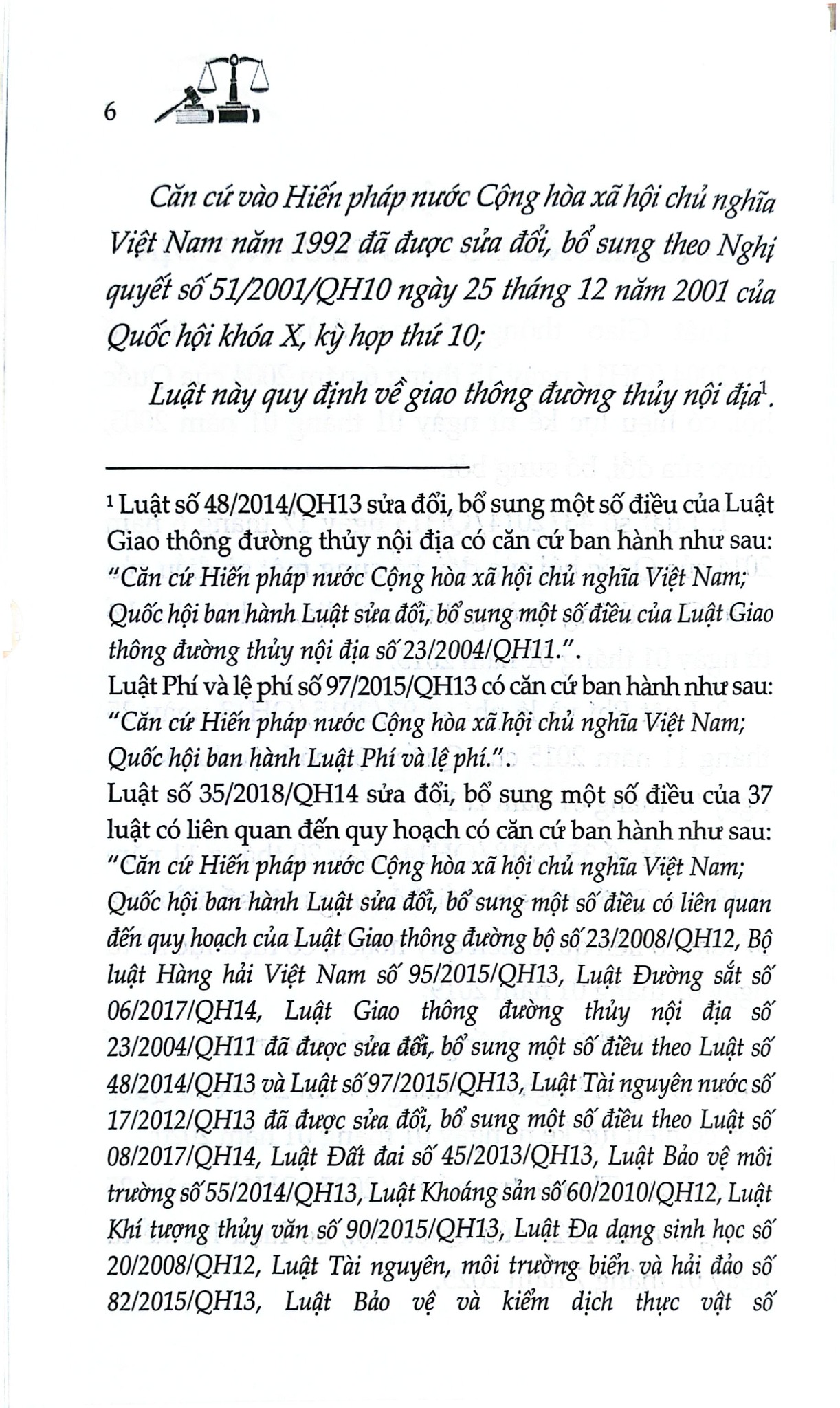Luật Giao Thông Đường Thủy Nội Địa Năm 2004 ( Sửa Đổi, Bổ Sung Năm 2014,2015,2018,2019,2025) (NXBLĐ) - Quốc Hội