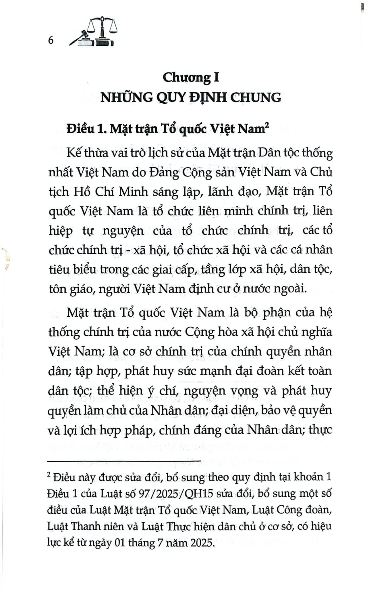 Luật Mặt Trận Tổ Quốc Việt Nam Năm 2015 ( Sửa Đổi, Bổ Sung Năm 2025) (NXBLĐ) - Quốc Hội