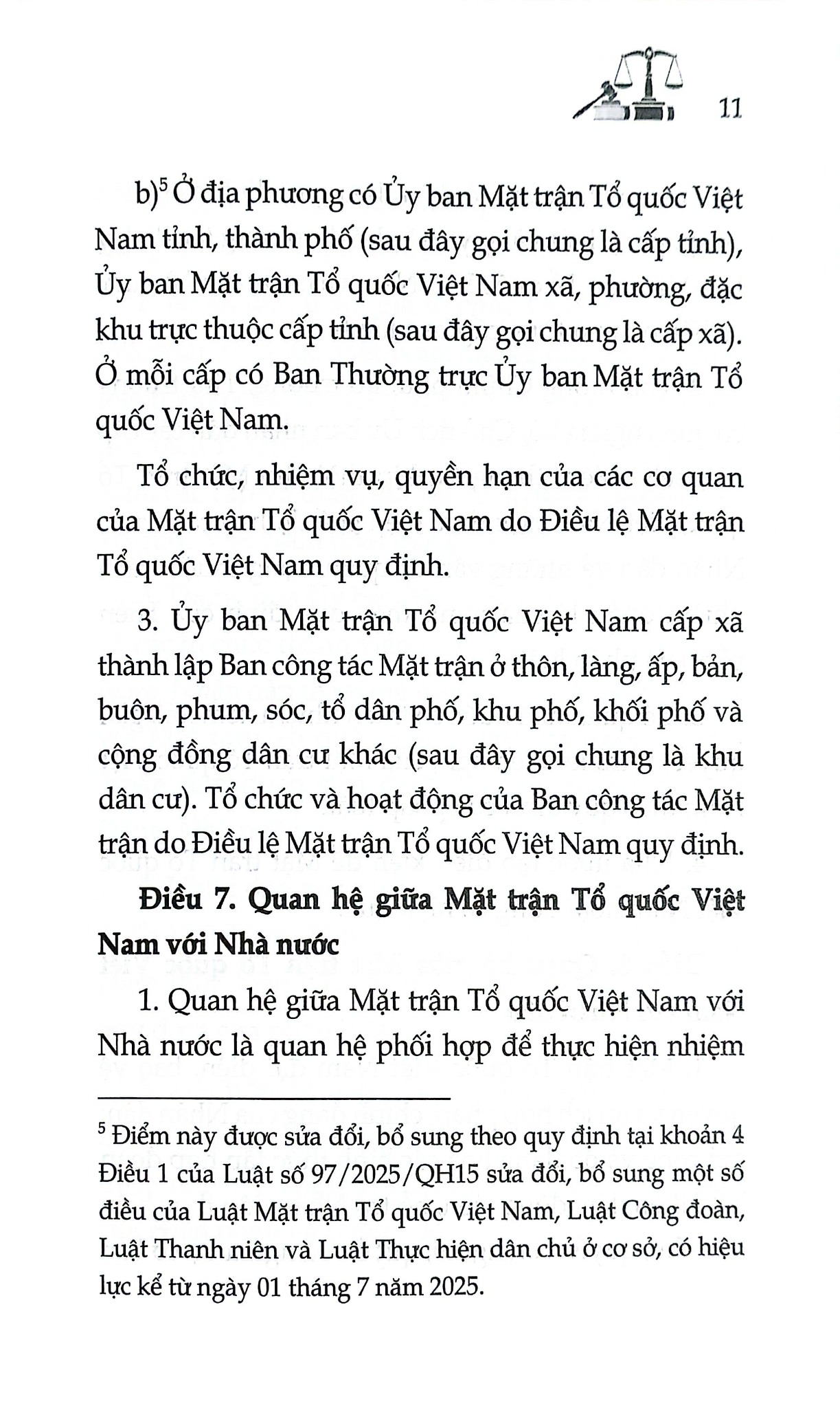 Luật Mặt Trận Tổ Quốc Việt Nam Năm 2015 ( Sửa Đổi, Bổ Sung Năm 2025) (NXBLĐ) - Quốc Hội
