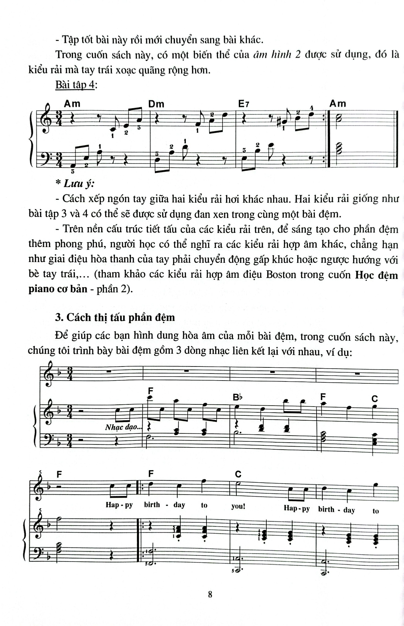 Combo 3 Quyển Học Đệm Piano Cơ Bản (Tập 1 + 2 + 3) - Song Minh