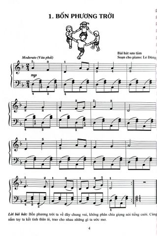  Combo 4 Quyển Piano Cho Thiếu Nhi Tuyển Tập 220 Tiểu Phẩm Nổi Tiếng (Phần 1 + 2 + 3 + 4) - Lê Dũng 