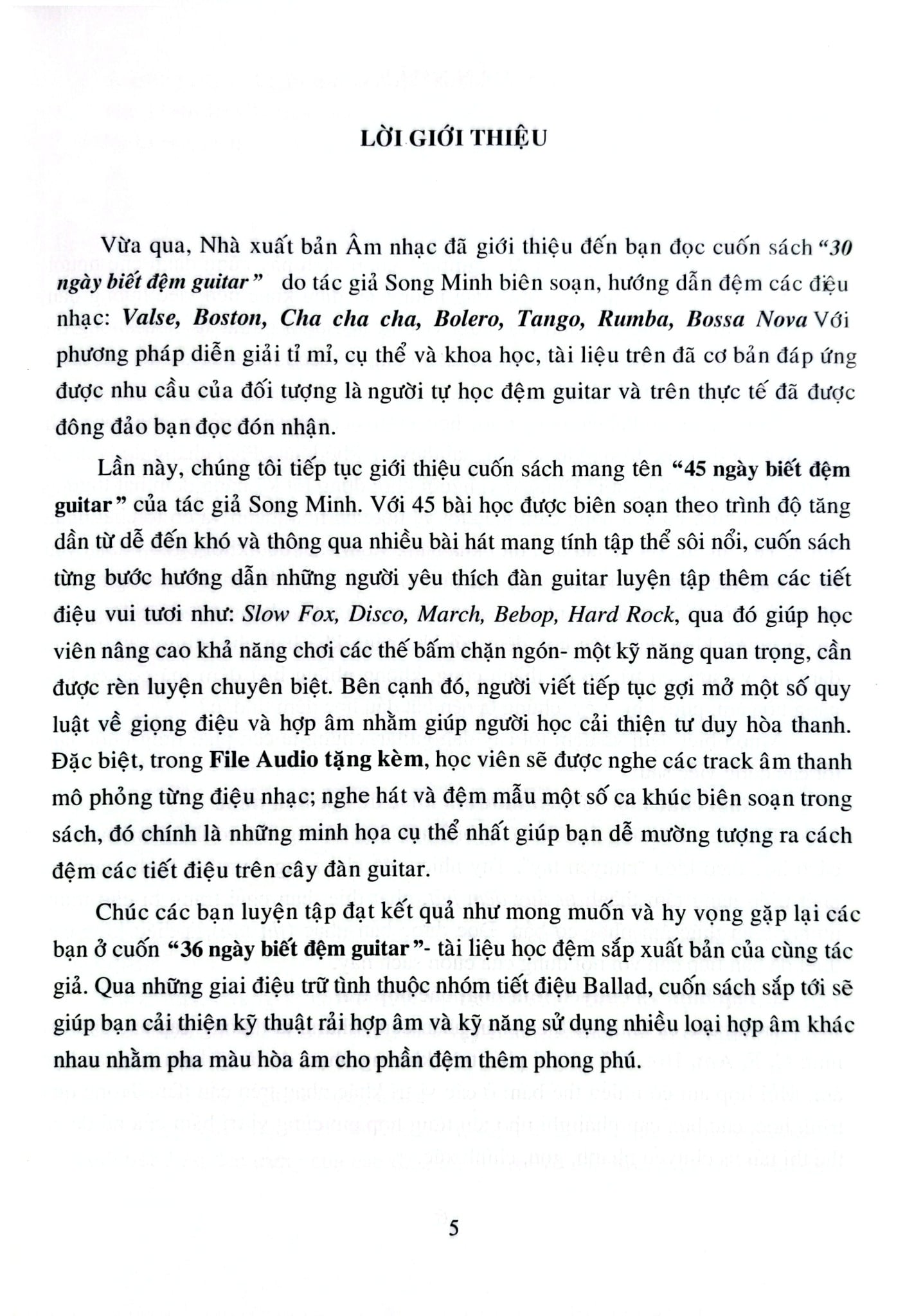 45 Ngày Biết Đệm Guitar - Tiết Điệu: Slow Fox-Disco-March-Bebop-Hard Rock - Song Minh