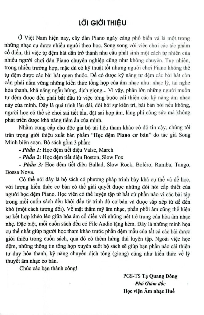 Học Đệm Piano (Cơ Bản) - Tập 3 - Song Minh