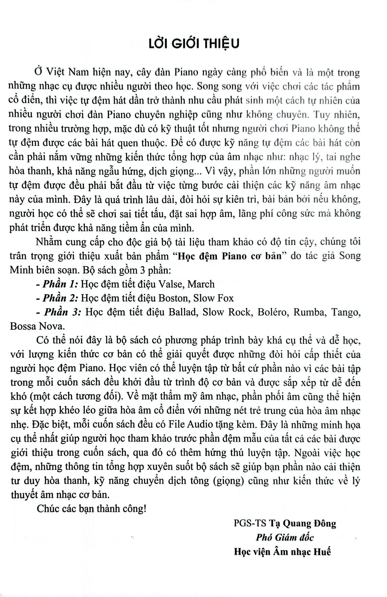 Combo 3 Quyển Học Đệm Piano Cơ Bản (Tập 1 + 2 + 3) - Song Minh