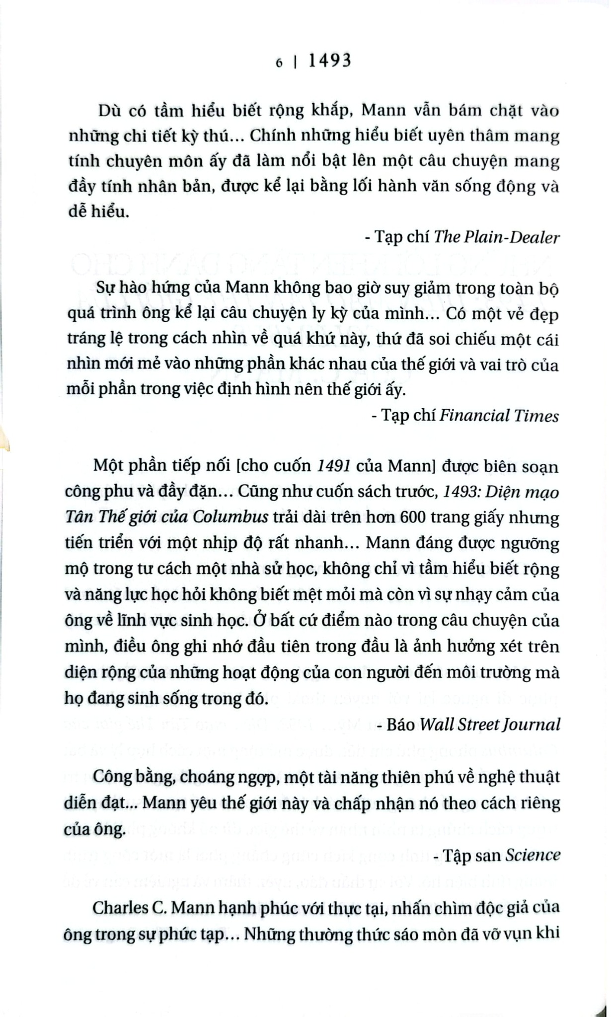 1493 - Diện Mạo Tân Thế Giới Của Columbus - Charles C. Mann