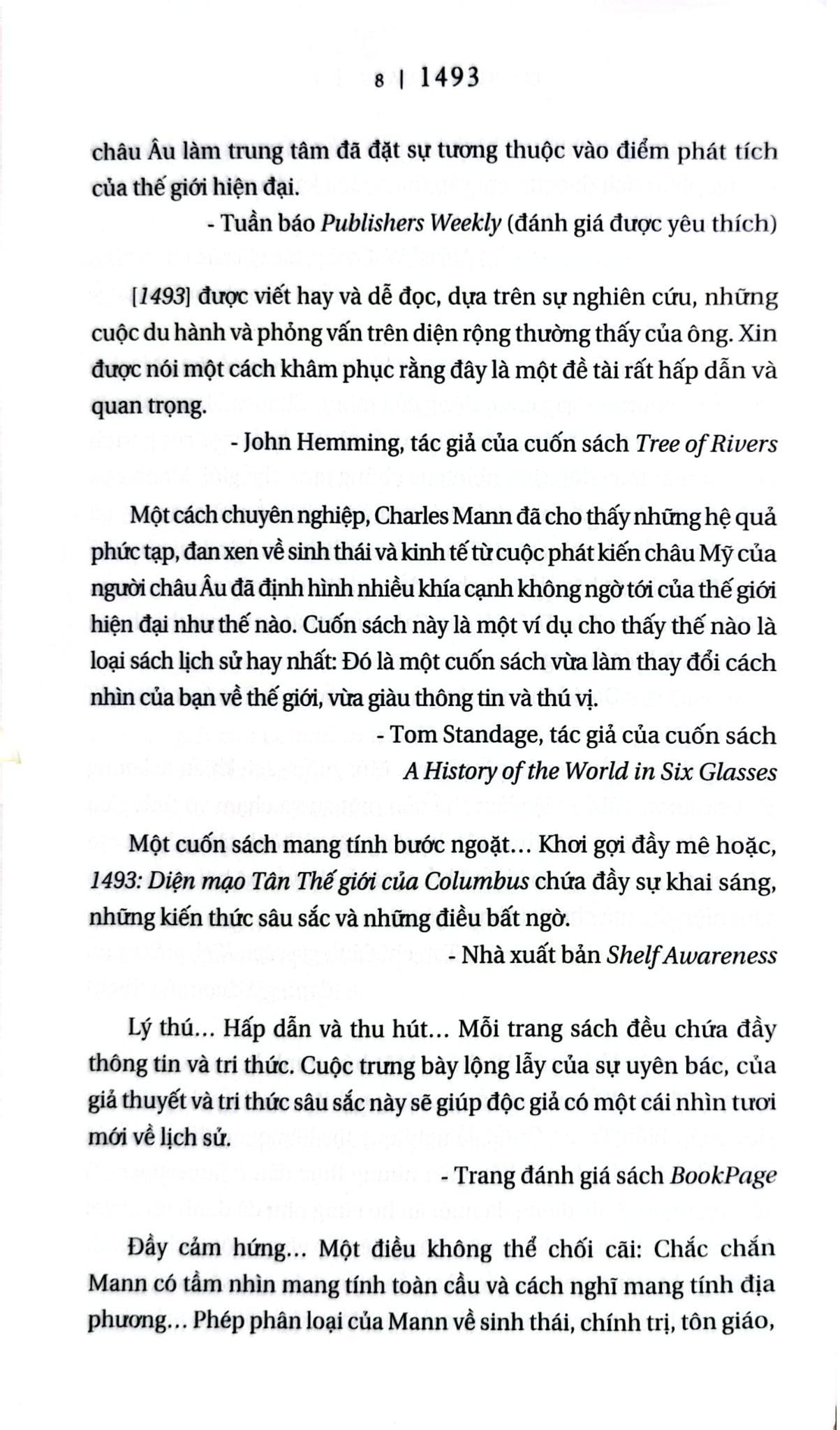 1493 - Diện Mạo Tân Thế Giới Của Columbus - Charles C. Mann