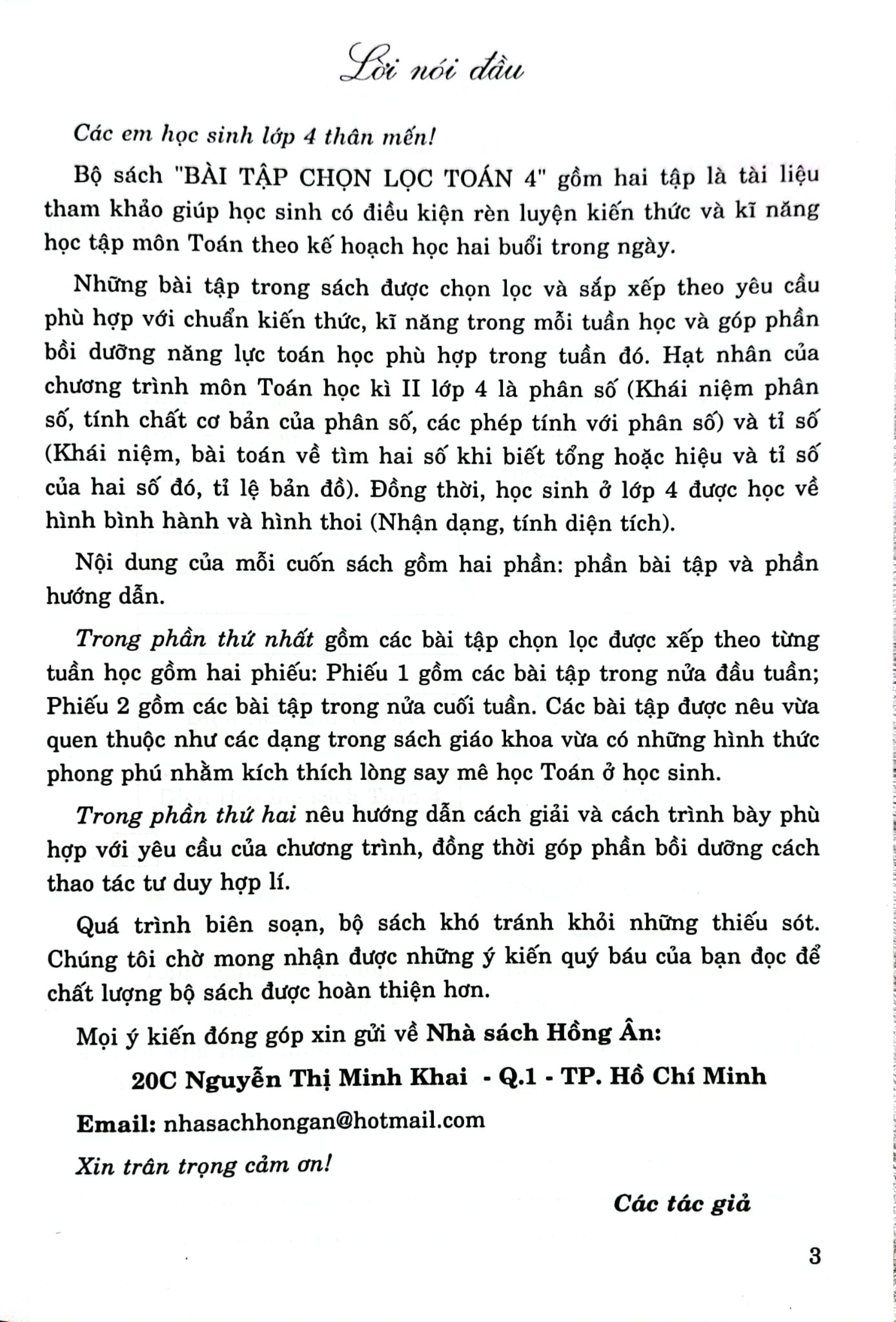 Bài Tập Chọn Lọc Toán 4 - Hai Buổi Mỗi Ngày - Tập 2 (Dùng Chung Cho Các Bộ Sgk Hiện Hành) - Đỗ Trung Hiệu