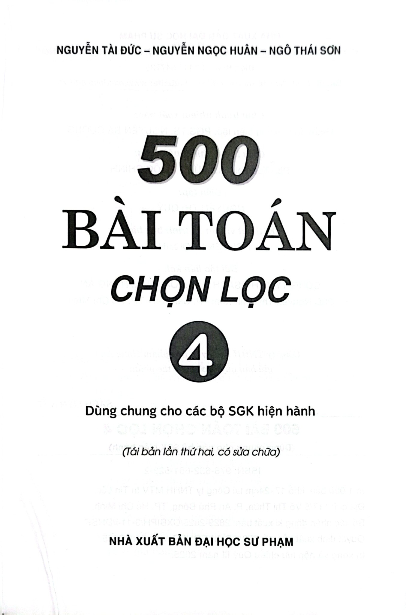 500 Bài Toán Chọn Lọc Lớp 4 (Dùng Chung Cho Các Bộ Sgk Hiện Hành) - Nguyễn Tài Đức