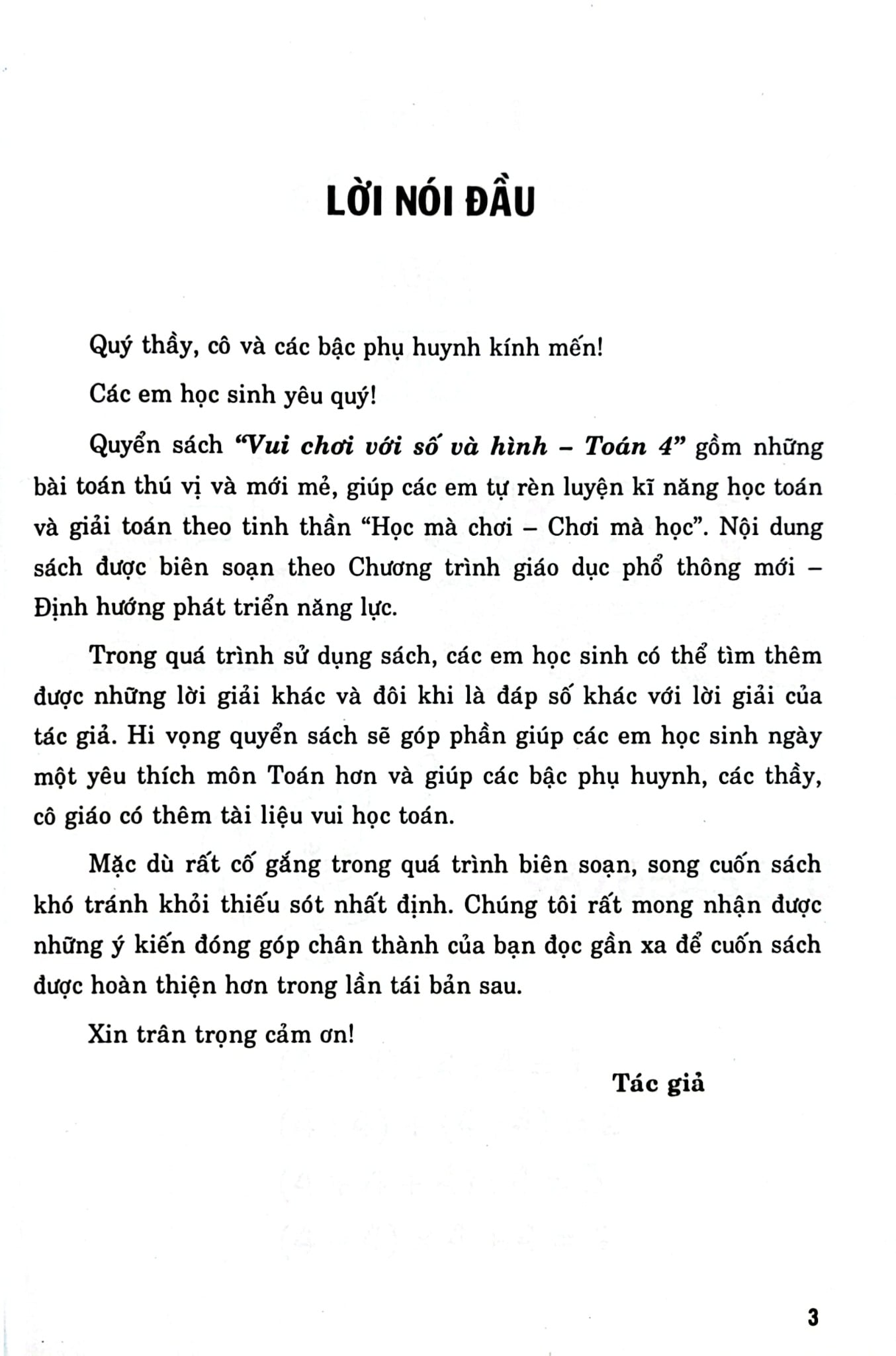 Vui Chơi Với Số Và Hình - Toán Lớp 4 (Dùng Chung Cho Các Bộ Sgk Hiện Hành) - Nguyễn Đức Tấn