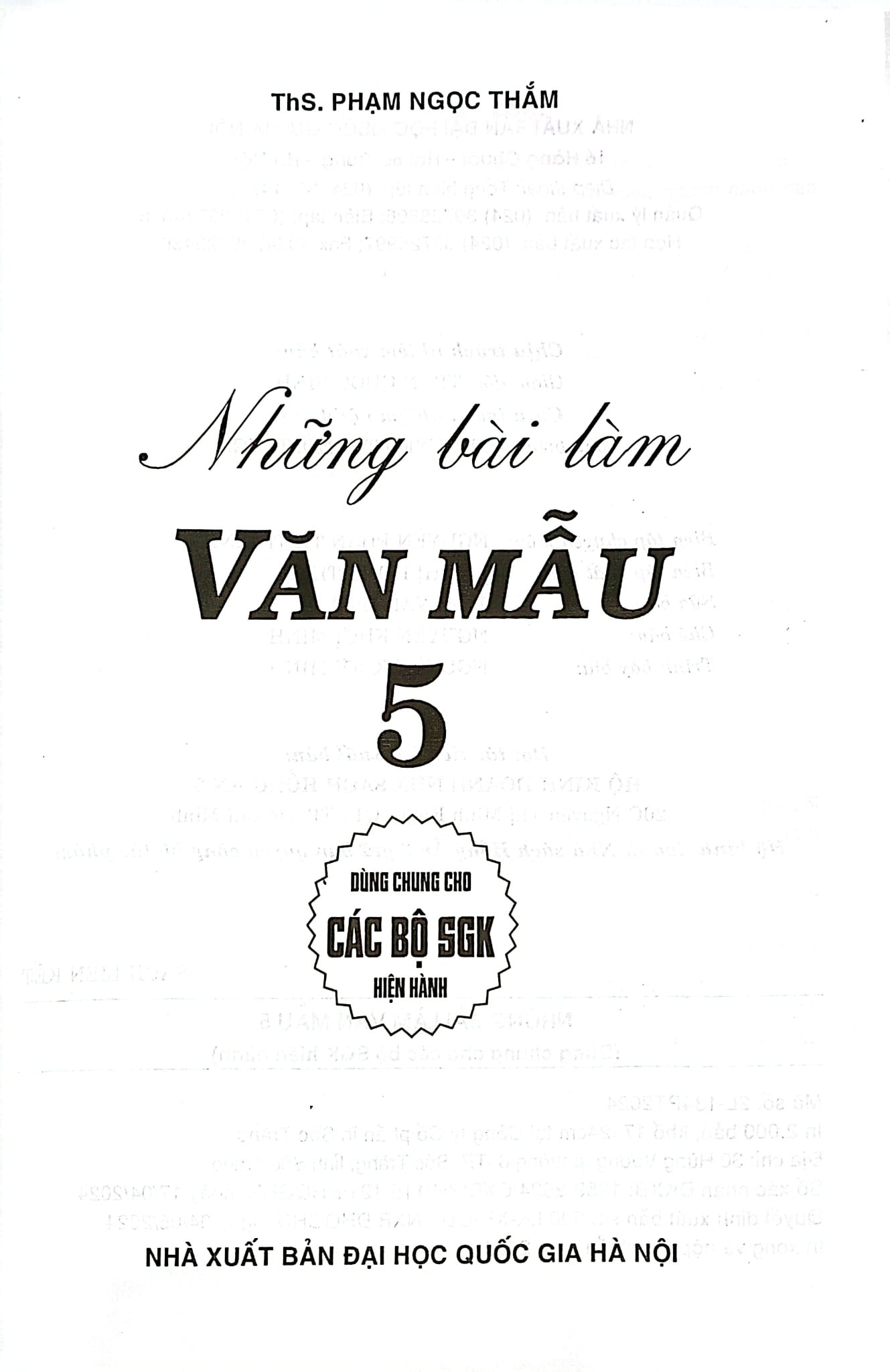 Những Bài Làm Văn Mẫu 5 (Dùng Chung Cho Các Bộ Sgk Hiện Hành) - Phạm Ngọc Thắm