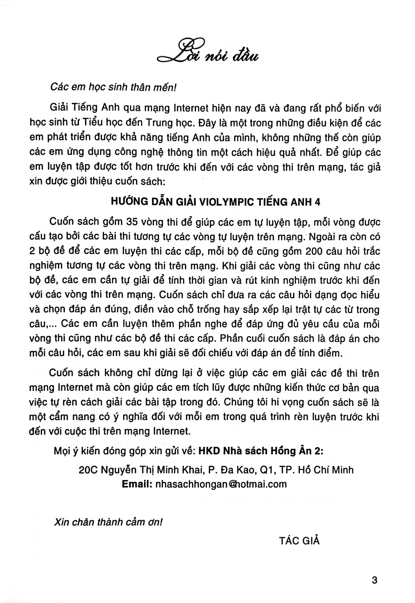 Hướng Dẫn Giải Violympic Tiếng Anh 4 (Dùng Chung Cho Các Bộ Sgk Hiện Hành) - Phạm Văn Công
