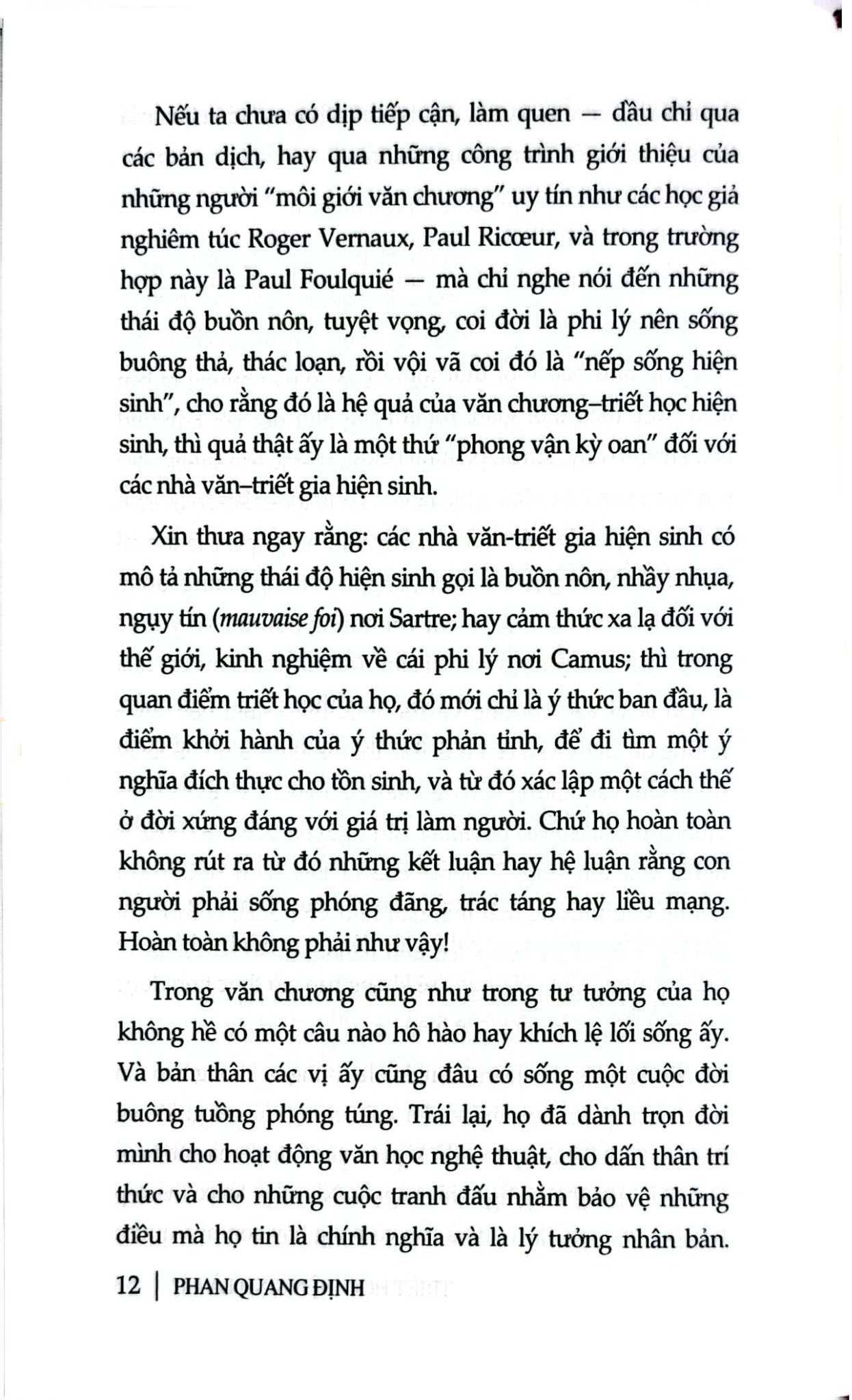 Triết Học Hiện Sinh Là Gì? - Phan Quang Định