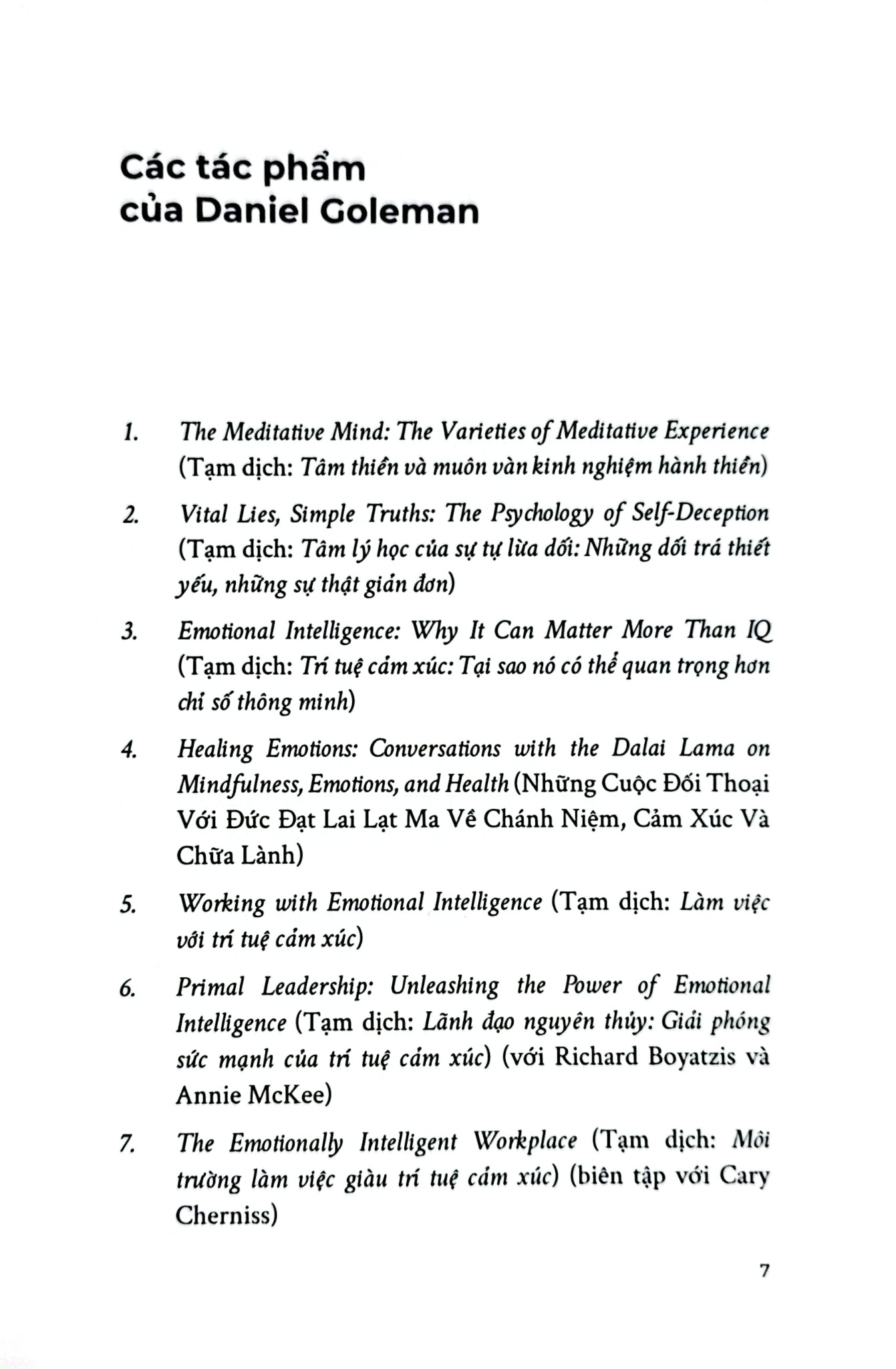 Tầm Nhìn Của Đức Đạt Lai Lạt Ma Về Thế Giới - Bản Đặc Biệt Bìa Da - Daniel Goleman