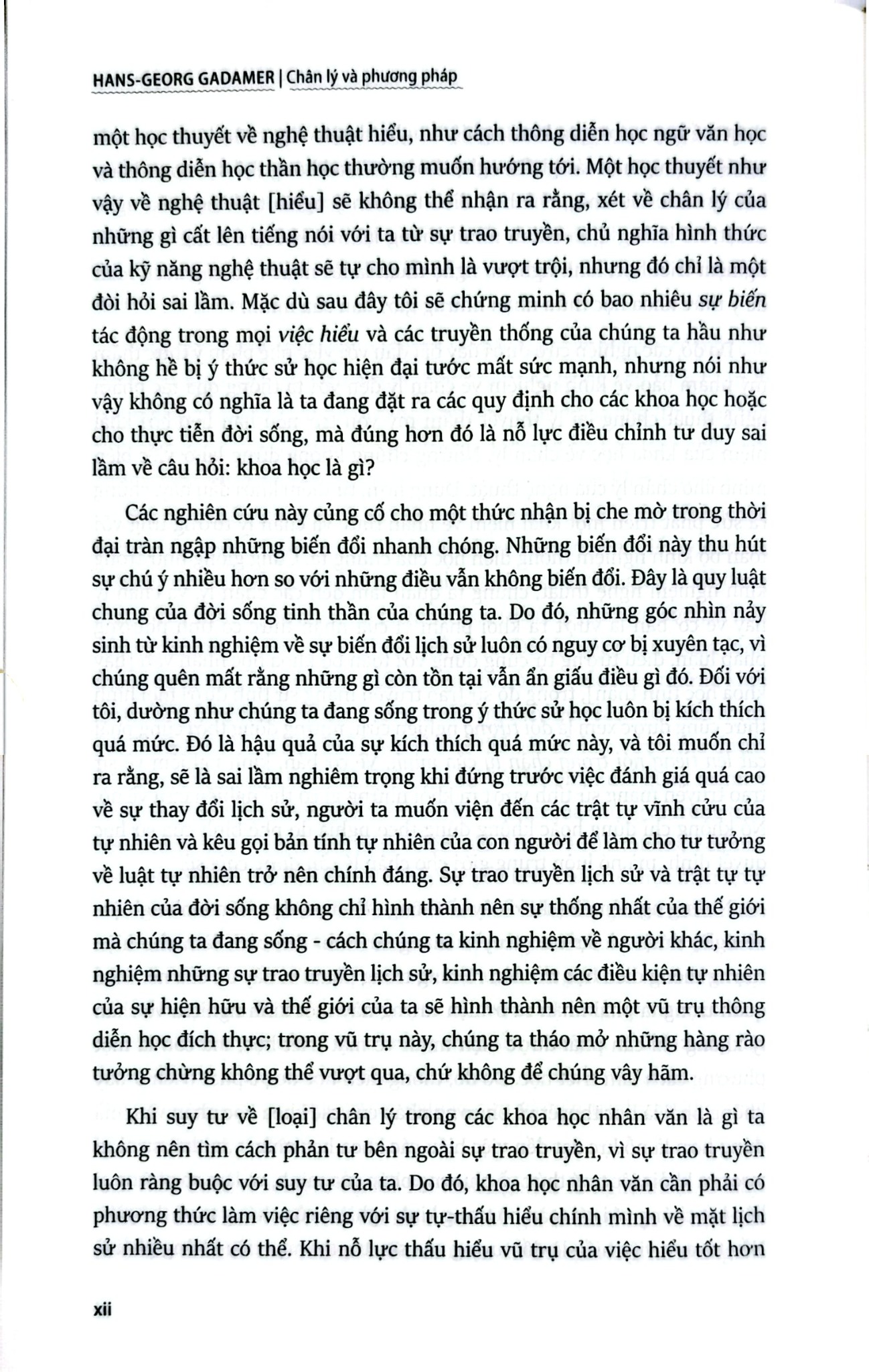 Chân Lý Và Phương Pháp (Bìa Cứng) - Hans Georg Gadamer