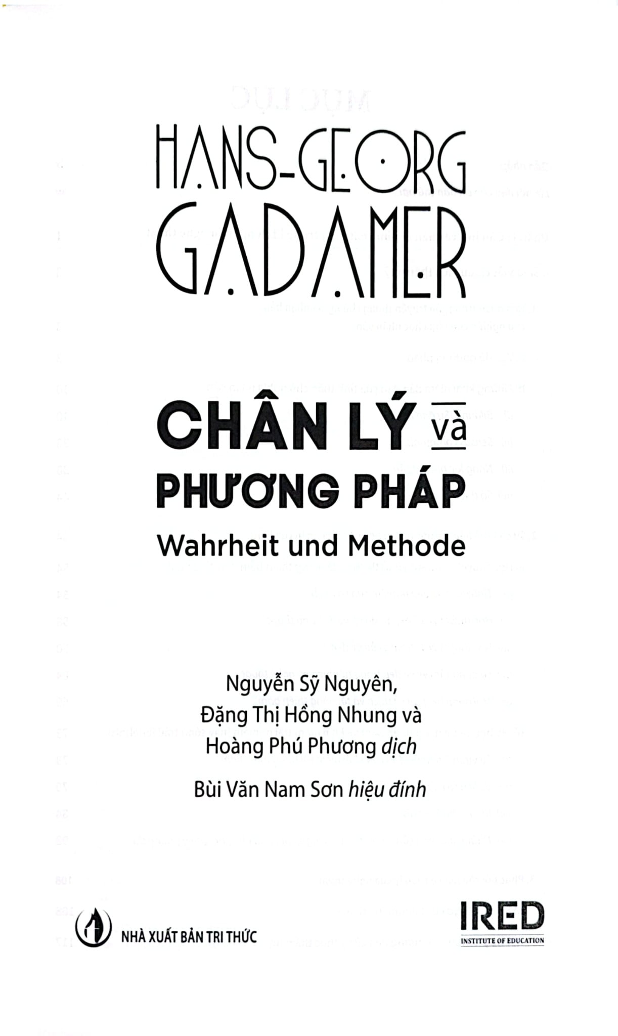 Chân Lý Và Phương Pháp (Bìa Cứng) - Hans Georg Gadamer