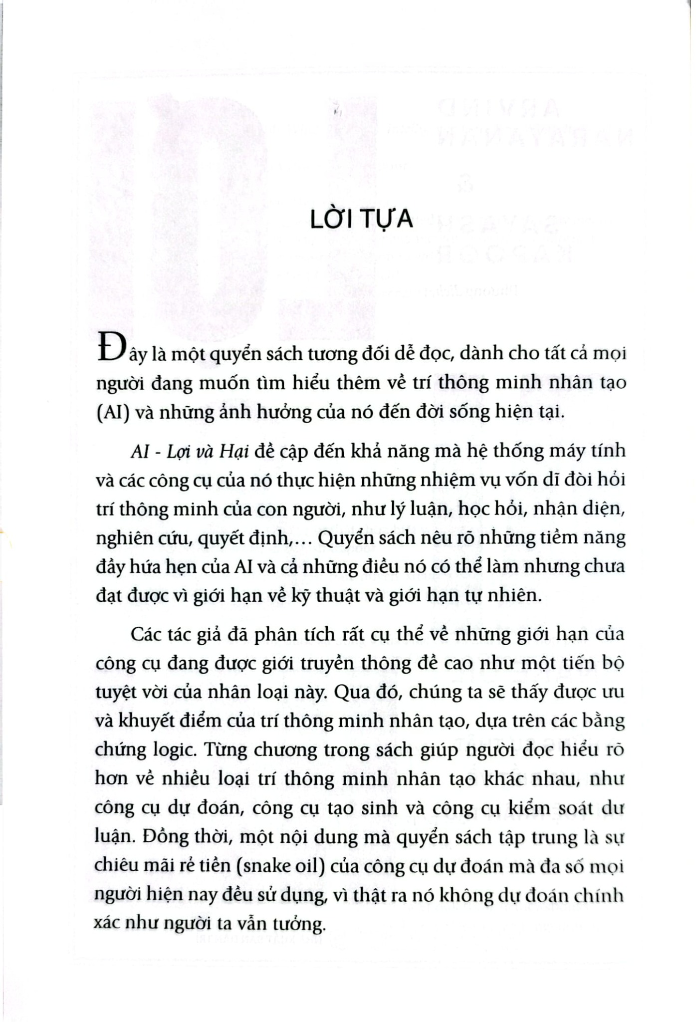 AI - Lợi Và Hại - Arvind Narayanan, Sayash Kapoor