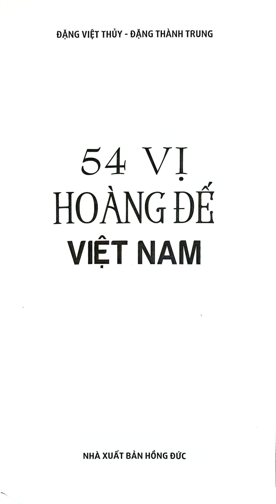 Combo 2 Cuốn 54 Vị (Hoàng Đế + Hoàng Hậu ) Việt Nam