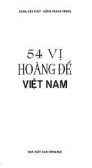 Combo 2 Cuốn 54 Vị (Hoàng Đế + Hoàng Hậu ) Việt Nam