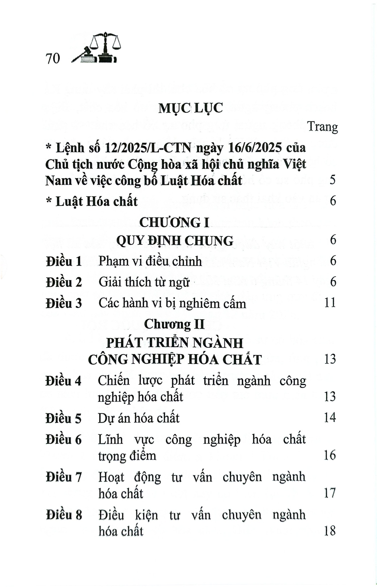 Luật Hóa Chất Năm 2025 (NXBLĐ) - Quốc Hội