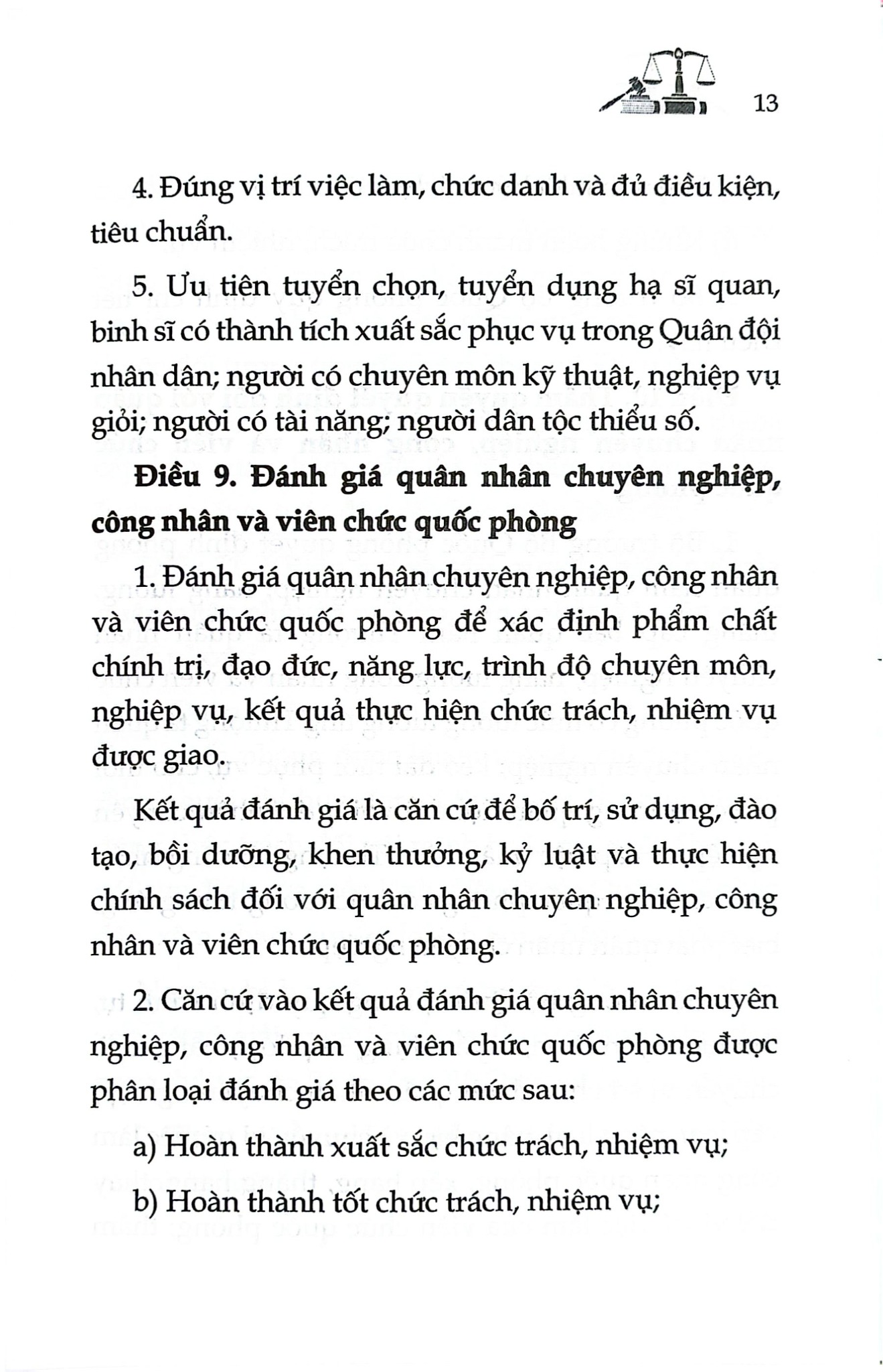 Luật Quân Nhân Chuyên Nghiệp, Công Nhân Và Viên Chức Quốc Phòng Năm 2015 ( Sửa Đổi, Bổ Sung Năm 2025) (NXBLĐ)  - Quốc Hội