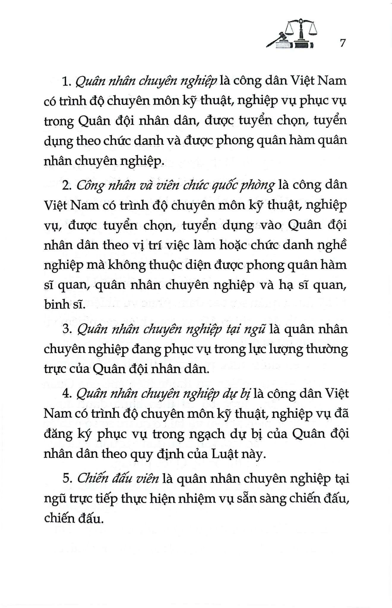 Luật Quân Nhân Chuyên Nghiệp, Công Nhân Và Viên Chức Quốc Phòng Năm 2015 ( Sửa Đổi, Bổ Sung Năm 2025) (NXBLĐ)  - Quốc Hội