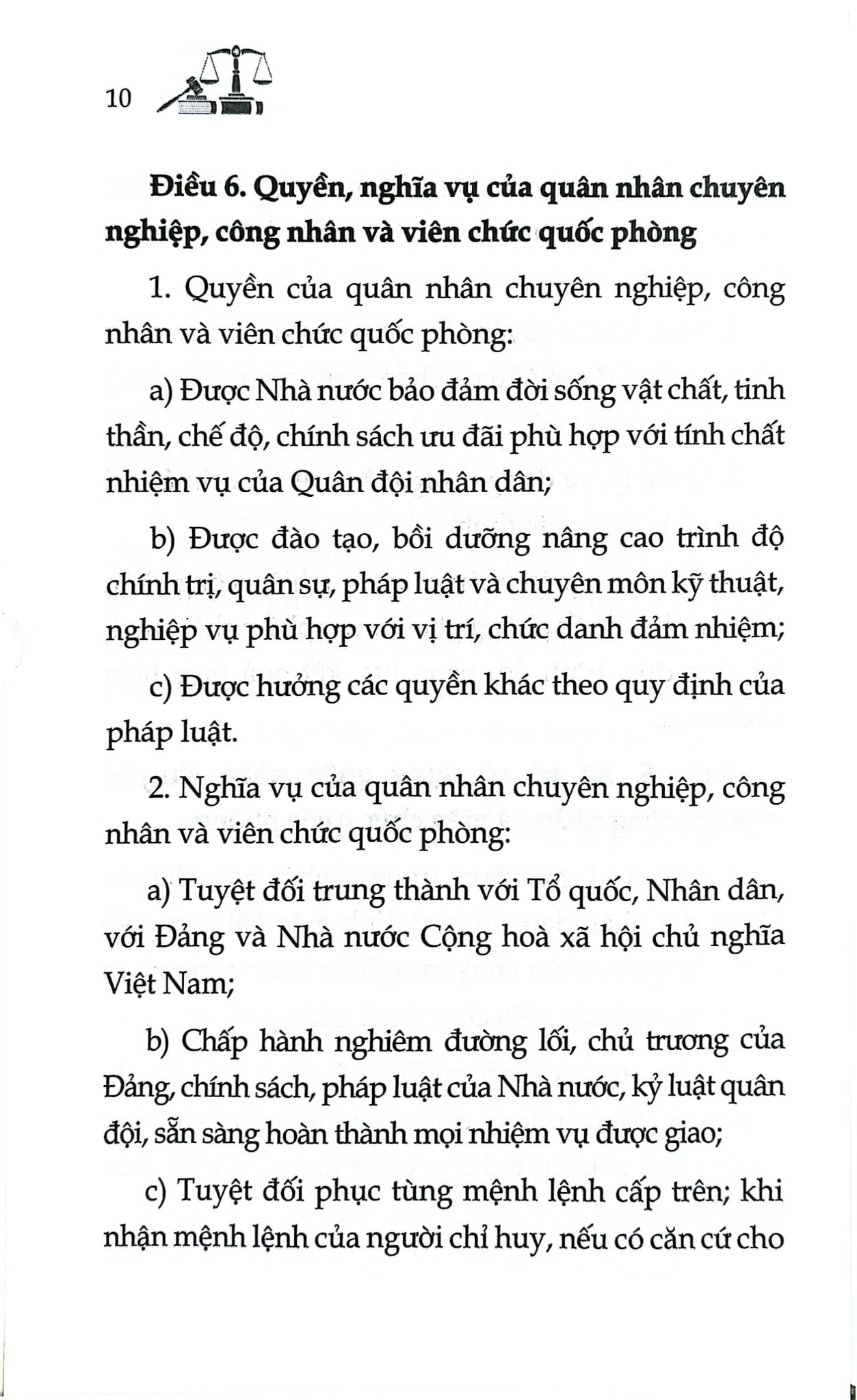 Luật Quân Nhân Chuyên Nghiệp, Công Nhân Và Viên Chức Quốc Phòng Năm 2015 ( Sửa Đổi, Bổ Sung Năm 2025) (NXBLĐ)  - Quốc Hội