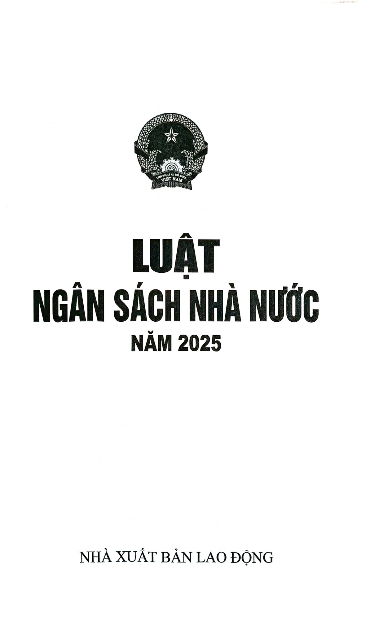 Luật Ngân Sách Nhà Nước Năm 2025 (NXBLĐ) - Quốc Hội