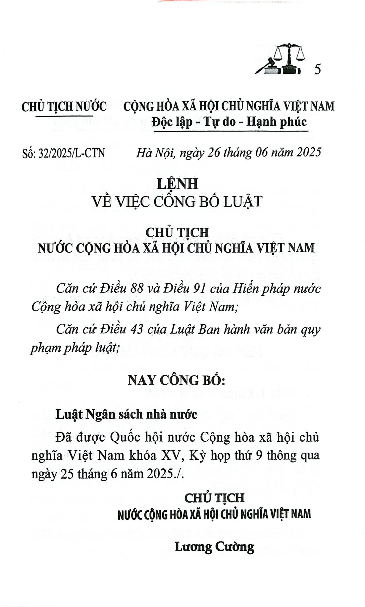 Luật Ngân Sách Nhà Nước Năm 2025 (NXBLĐ) - Quốc Hội