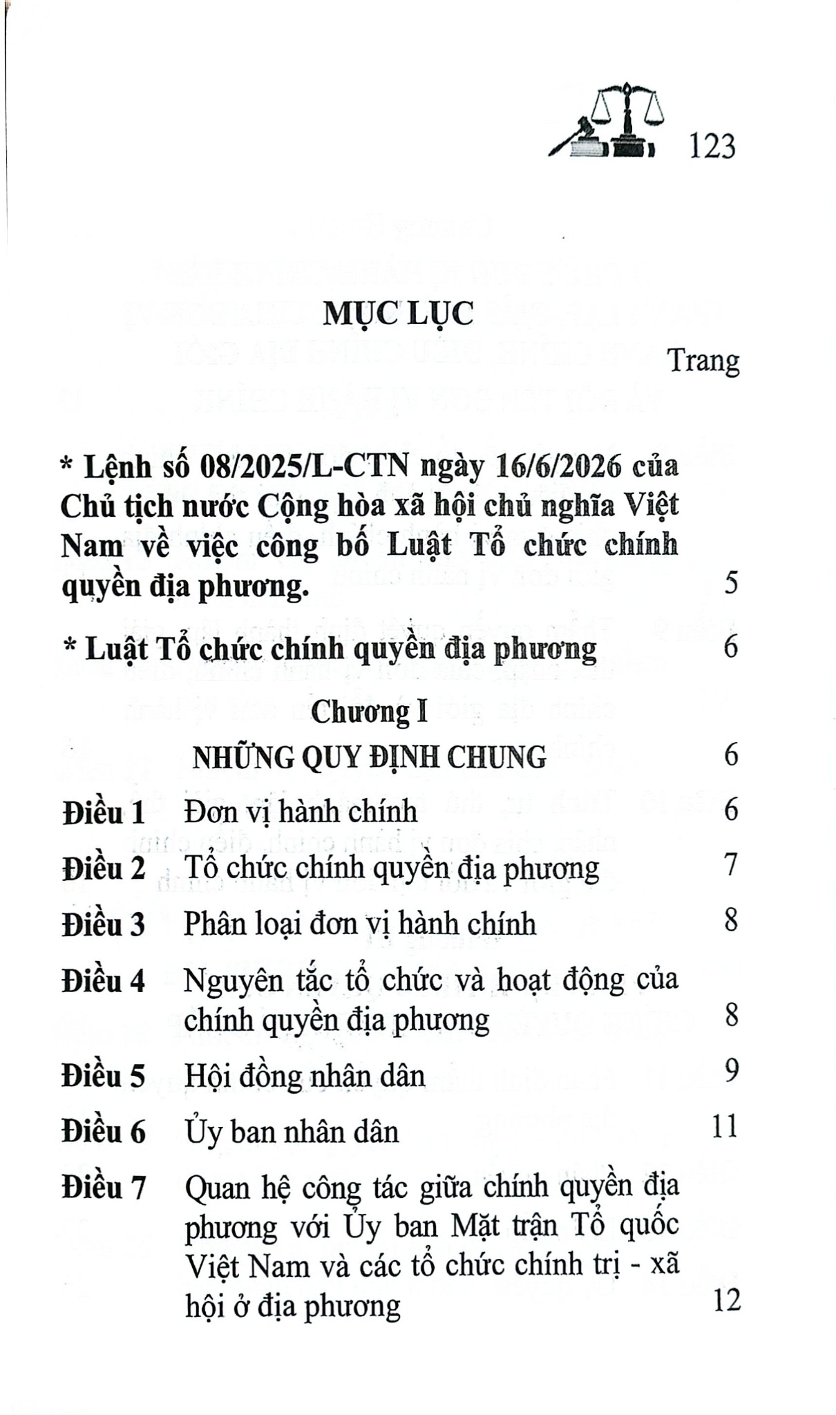 Luật Tổ Chức Chính Quyền Địa Phương Năm 2025 (NXBLĐ) - Quốc Hội